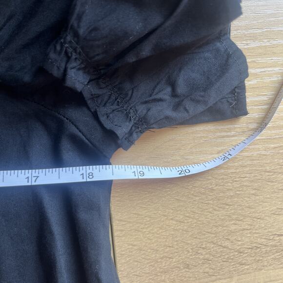 NWT J Crew Factory Ruffle Sleeve Mini Shirt Dress Size 6 in Black - Picture 5 of 8